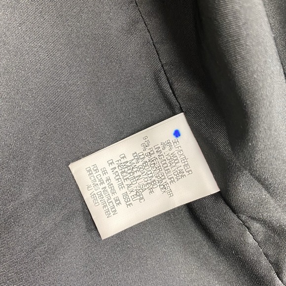 Theory Jacket Womens Size 4 Black Wool Blend Goat Leather Rory Blazer Collarless - Picture 9 of 16